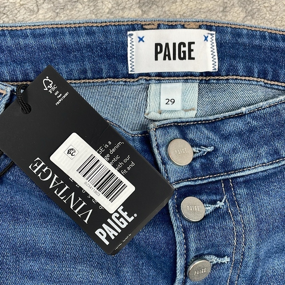 NWT Paige Emmie Ankle Skinny Jeans Button Fly Button Pockets High Rise 29 - Picture 6 of 11